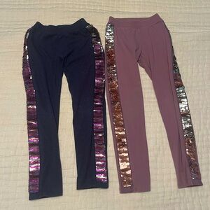 EUC Girls sequins legging lot/bundle size small